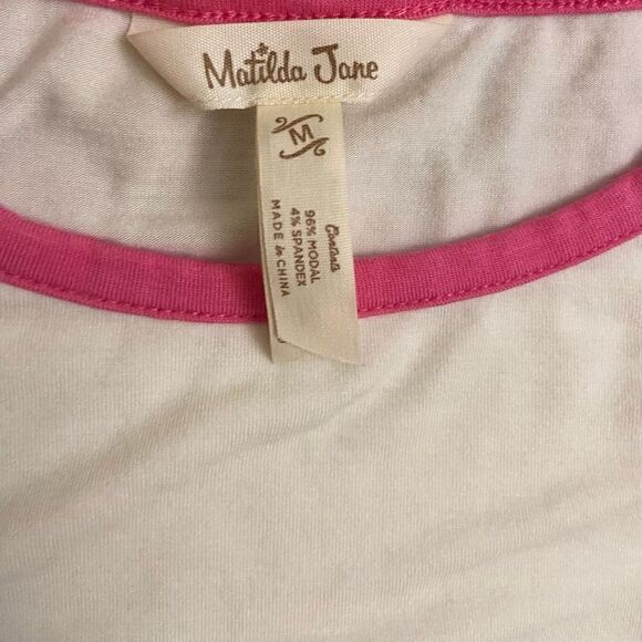 Womens Matilda Jane Wonderment Any Time PJ Top Raglan Long Sleeves Medium - Picture 3 of 4